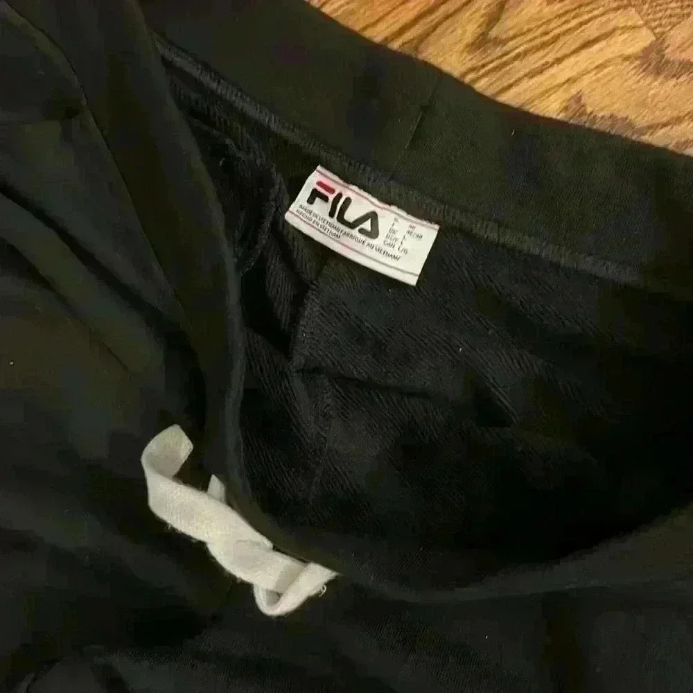 Fila Ladies Heritage Terry Jogger Pants Black L - Picture 3 of 5